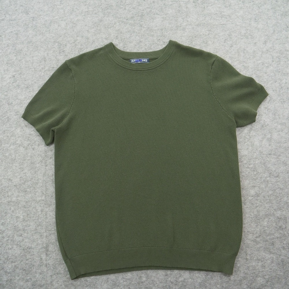PJ Paul Jones Shirt Mens Extra Large Green Knit Crew Neck Short Sleeve